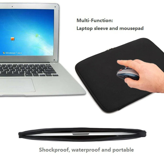 A03 12 inch Laptop Sleeve Bag Neoprene Notebook Carrying Bag without Elastic Bands Tablet Briefcase - 4