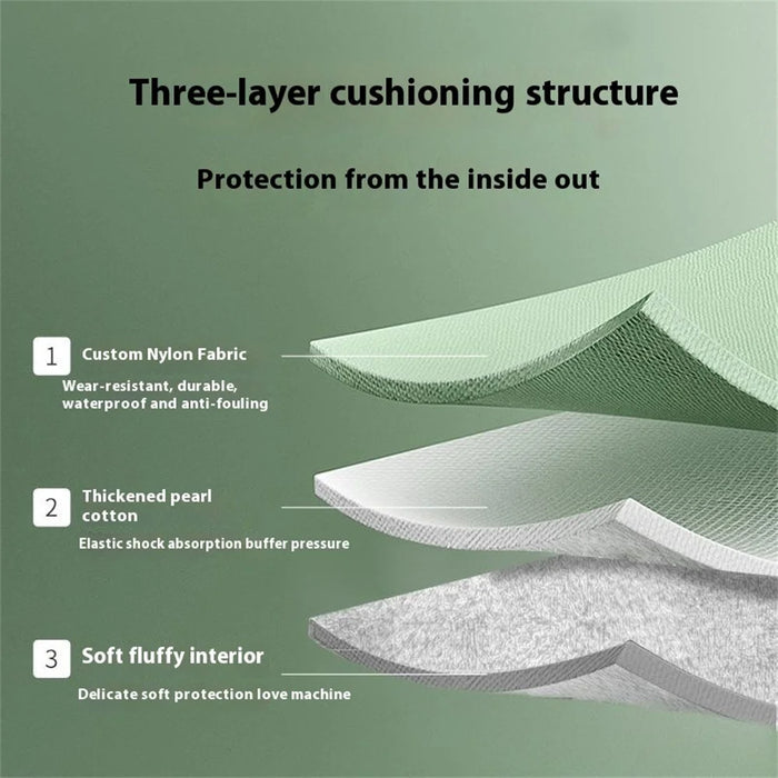 For 7-8 inch E-Reader Carrying Case Polyester Splash-Proof Portable Tablet Sleeve Bag - Green - 4