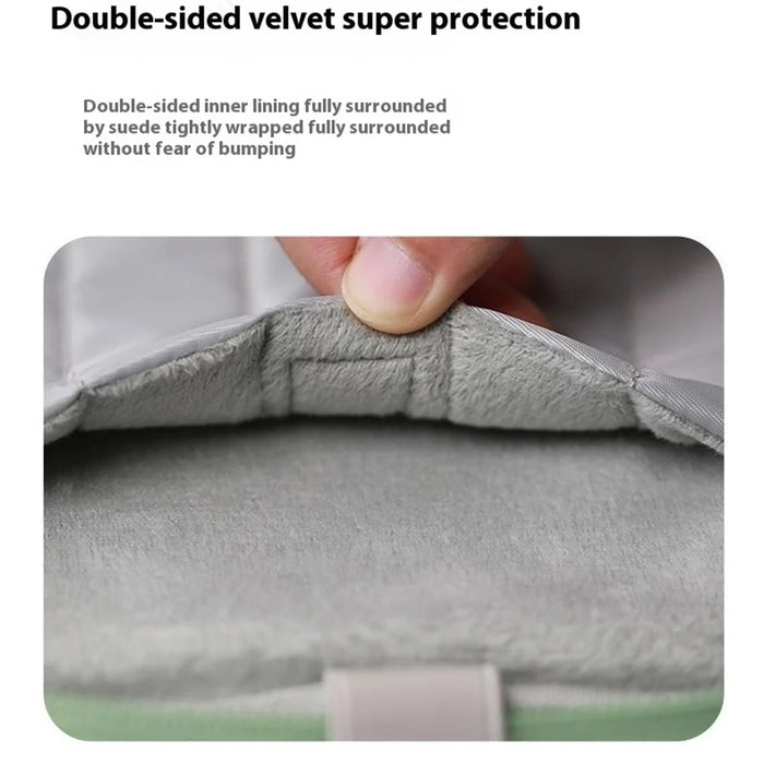 For 6-6.8 inch E-Reader Carrying Case Polyester Splash-Proof Portable Tablet Sleeve Bag - Green - 6