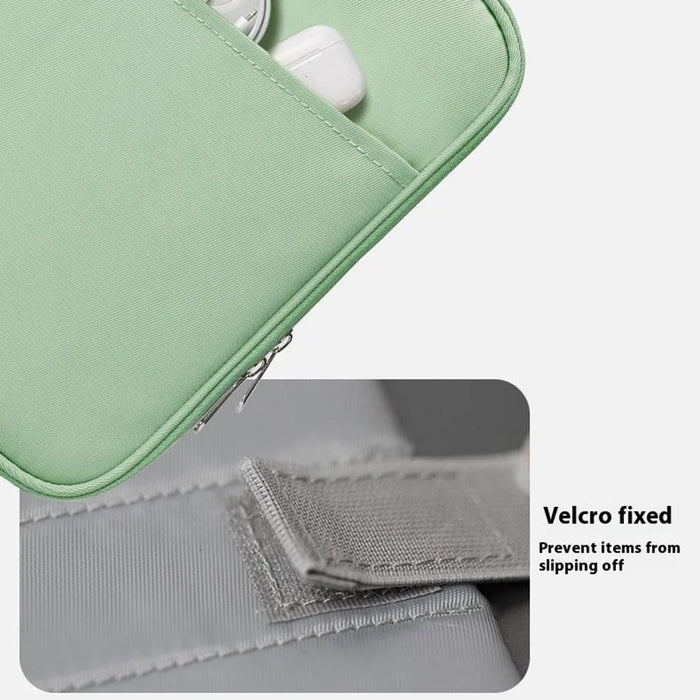 For 6-6.8 inch E-Reader Carrying Case Polyester Splash-Proof Portable Tablet Sleeve Bag - Green - 7