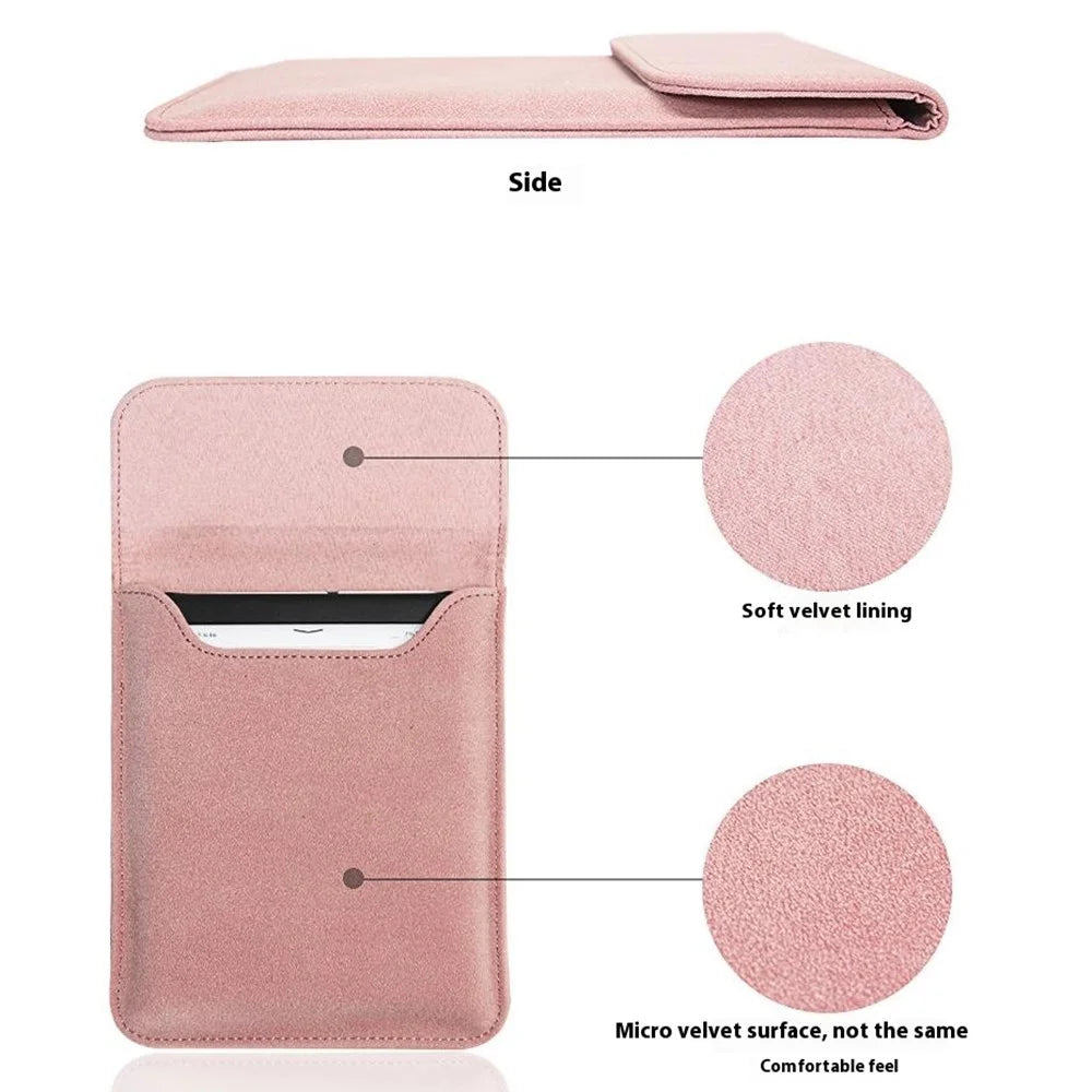 For 6.8 inch Kindle Paperwhite E-Reader Carrying Case PU Leather Portable Protective Bag Magnetic Closure - Pink - 2