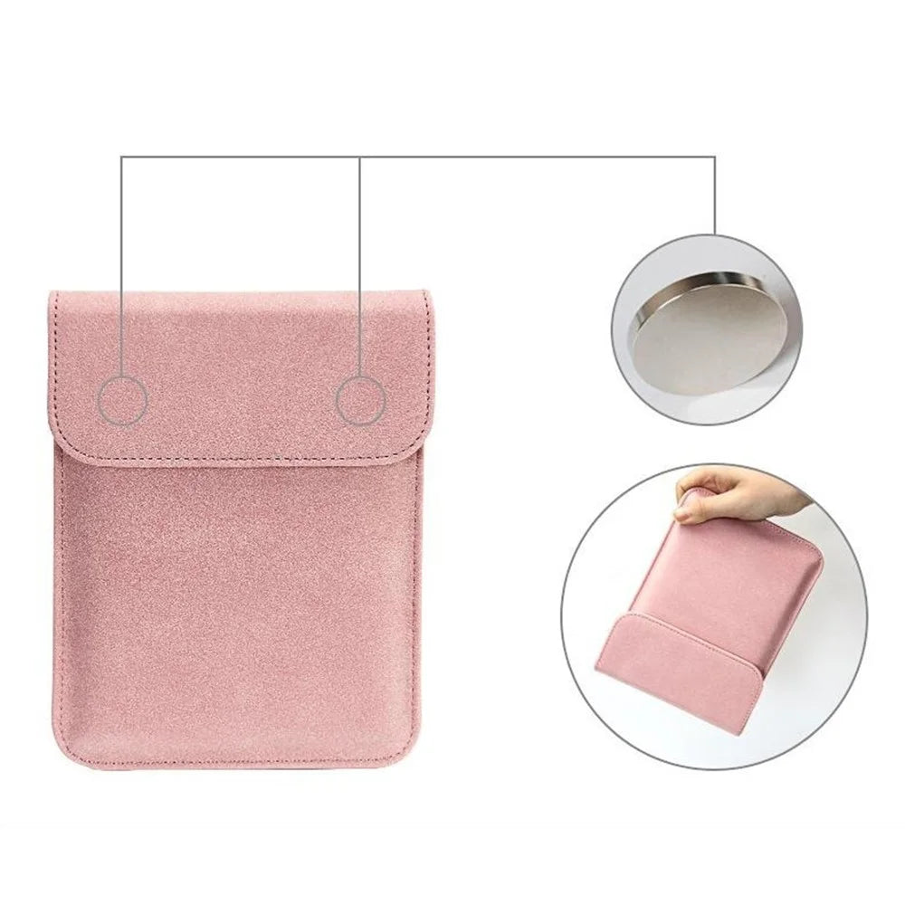 For 6.8 inch Kindle Paperwhite E-Reader Carrying Case PU Leather Portable Protective Bag Magnetic Closure - Pink - 4