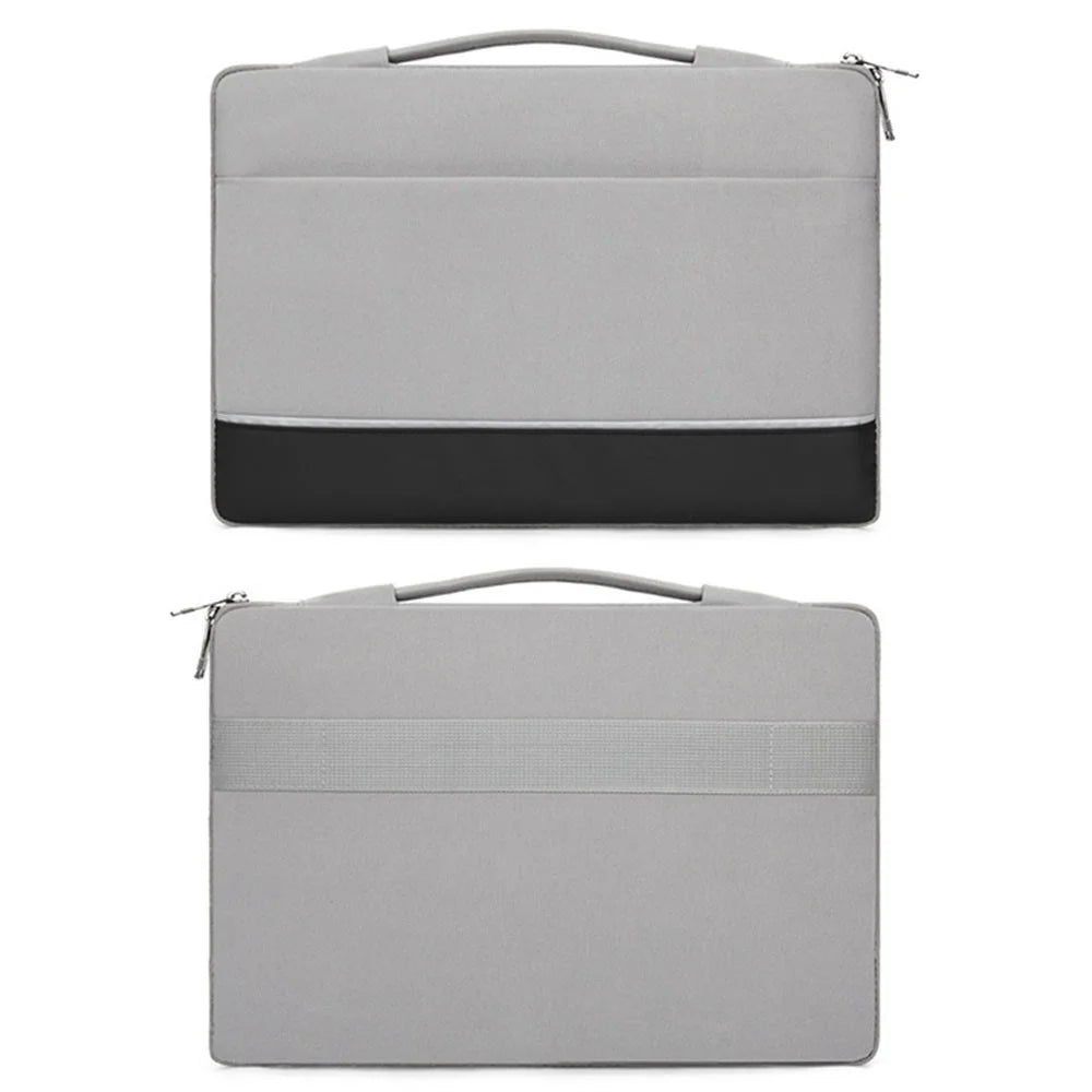 For 15.6 inch Laptop Carrying Case Polyester Splash-Proof Anti-Shock Portable Sleeve Bag - Grey - 1