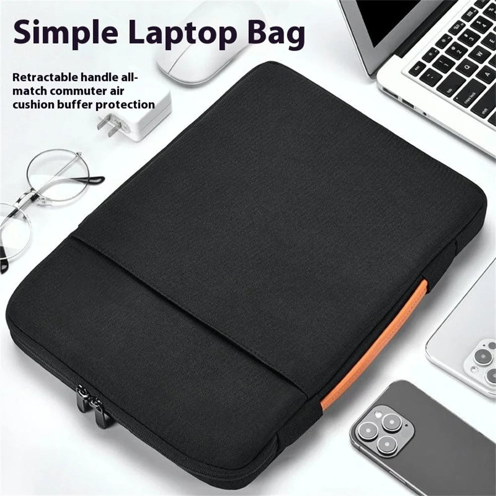 For 13.3 inch Laptop Carrying Case Oxford Cloth Anti Vibration Protective Cover - Black - 2