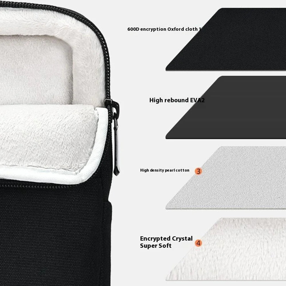 For 13.3 inch Laptop Carrying Case Oxford Cloth Anti Vibration Protective Cover - Black - 6