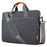 For 14 inch Shoulder Laptop Bag Business Style Multi-Functional Notebook Sleeve Bag with Air Cushion Protection - Grey - 1