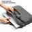 For 14 inch Shoulder Laptop Bag Business Style Multi-Functional Notebook Sleeve Bag with Air Cushion Protection - Grey - 2