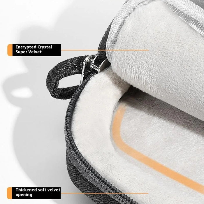 For 14 inch Shoulder Laptop Bag Business Style Multi-Functional Notebook Sleeve Bag with Air Cushion Protection - Grey - 6