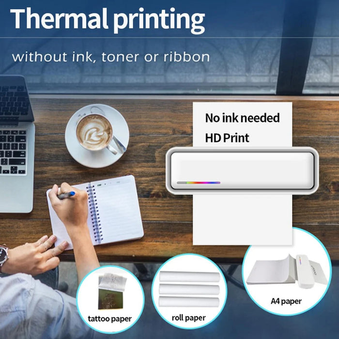 X9 Portable Bluetooth-compatible Thermal Printer 22mm / s Fast Speed 200dpi A4 Inkless Printing Machine - 5