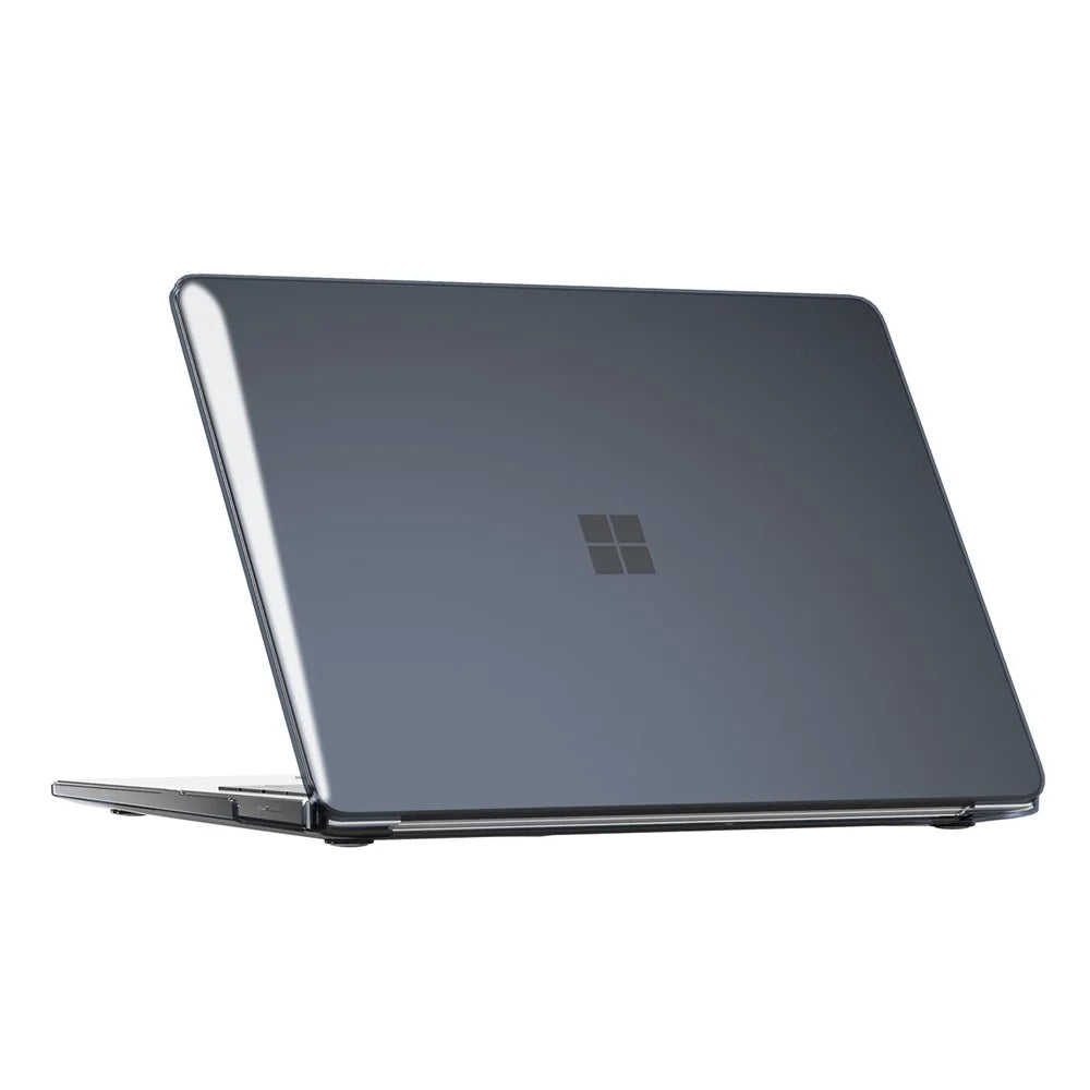 For Microsoft Surface Laptop 7 13.8-inch Crystal Case PC Ultra Thin Protective Cover - Black - 1
