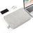 For 13-13.3 inch Laptop Bag PU Leather Inner Lining Scratch Resistant Water Repellent Protective Sleeve - Light Grey - 6