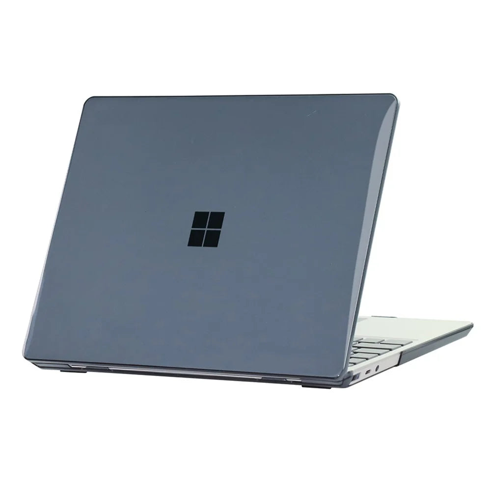 Crystal Case For Microsoft Surface Laptop Go 3  /  2  /  1 12.4 inch (1943  /  2013) PC Ultra Thin Protective Cover - Black - 1