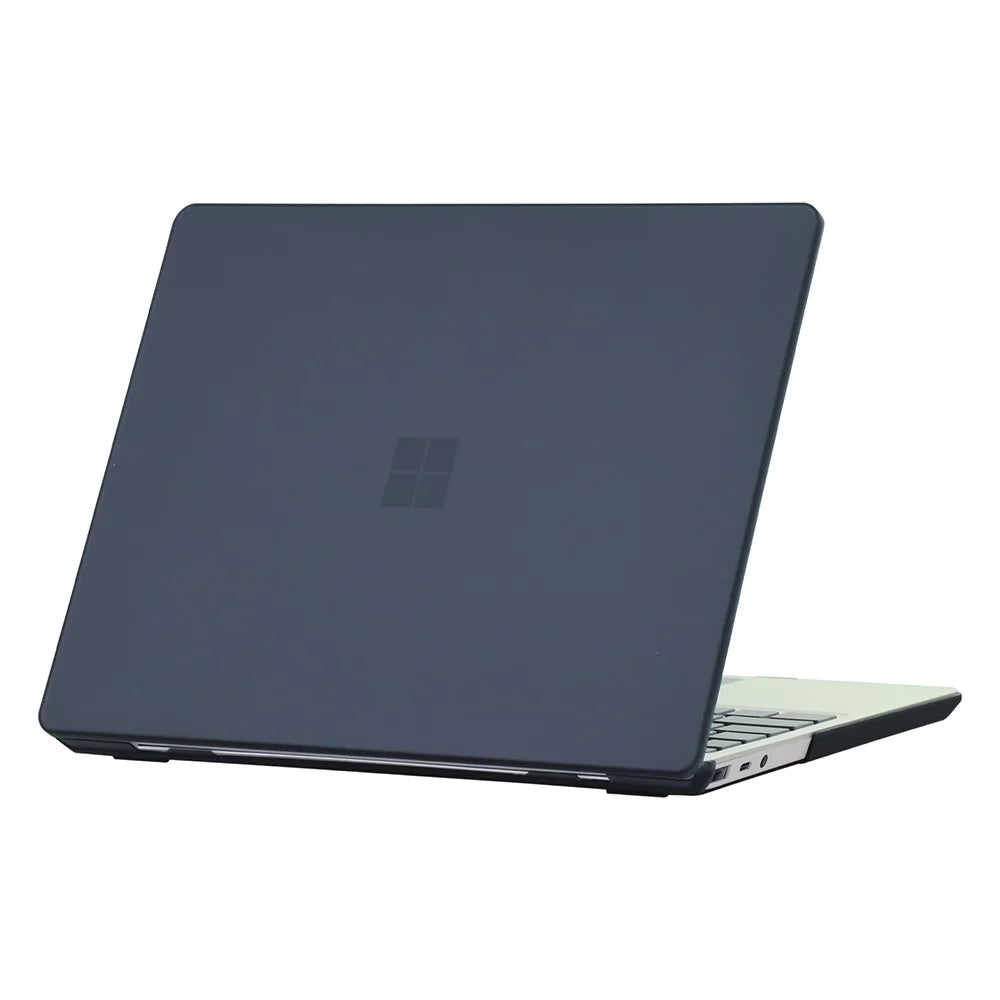 Matte Case For Microsoft Surface Laptop Go 3  /  2  /  1 12.4 inch (1943  /  2013) Hard PC Laptop Cover - Black - 1