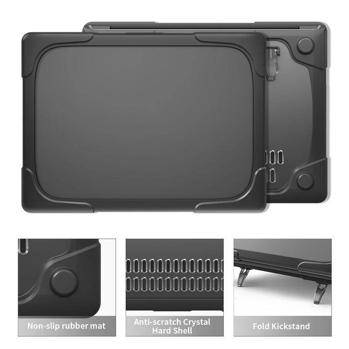 For Microsoft Surface Laptop 8 13.8 inch / 7 13.8-inch Laptop Case Stand Design Notebook TPU PC Cover - Black - 2