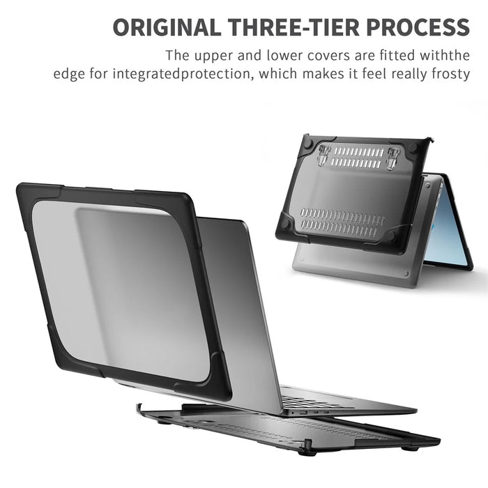 For Microsoft Surface Laptop 8 13.8 inch / 7 13.8-inch Laptop Case Stand Design Notebook TPU PC Cover - Black - 3