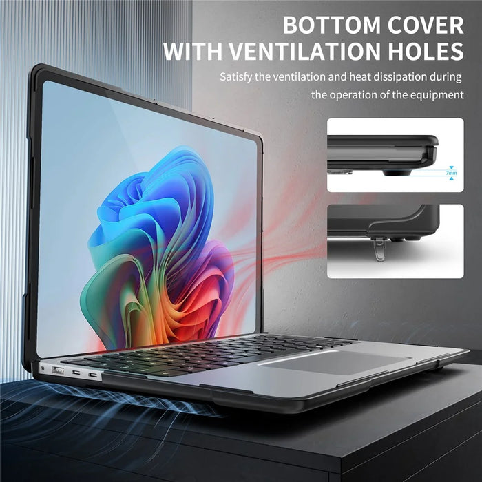For Microsoft Surface Laptop 8 13.8 inch / 7 13.8-inch Laptop Case Stand Design Notebook TPU PC Cover - Black - 6