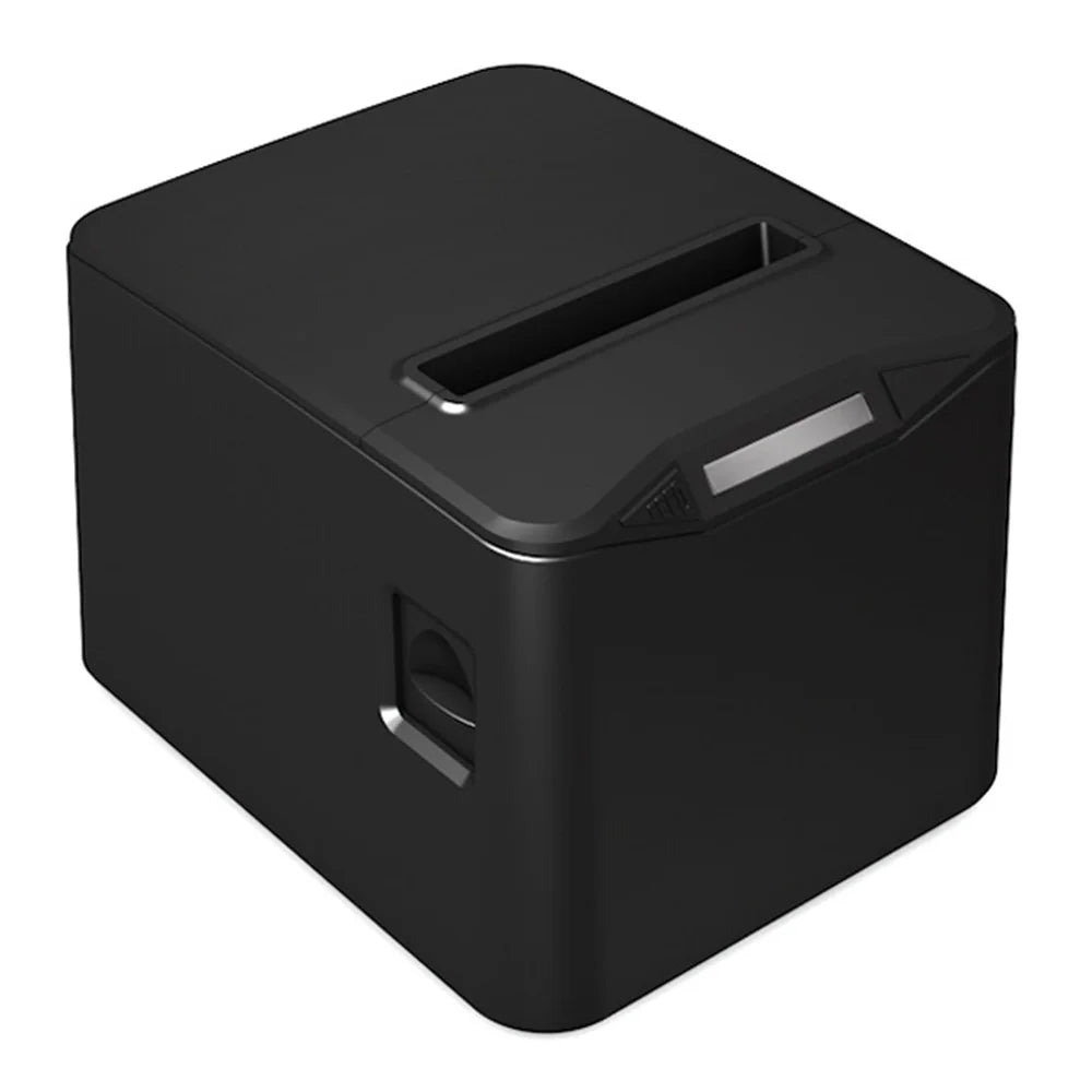ZJ-8370 80mm Thermal Receipt Printer USB LAN Interface Restaurant Kitchen Printer with Auto Cutter - Black / US Plug - 1