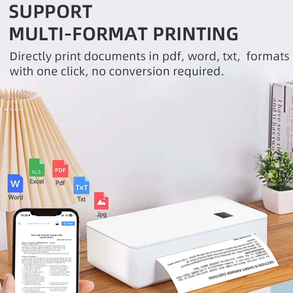 A4LE A4 Portable Thermal Printer USB Bluetooth-compatible Travel Wireless Inkless Printer - 3