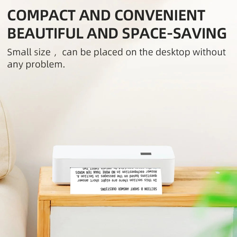 A4LE A4 Portable Thermal Printer USB Bluetooth-compatible Travel Wireless Inkless Printer - 4