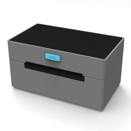 ZJ-9220 4 inch Thermal Label Printer USB Bluetooth-compatible Electronic Shipping Package Printer - Grey + Black / EU Plug - 1