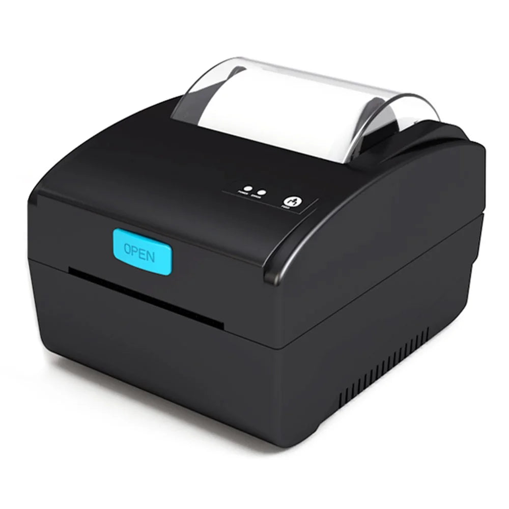 ZJ-8610 80mm Thermal Label Printer USB Bluetooth-compatible Inkless Printer for Retail Small Business - Black  /  US Plug - 1