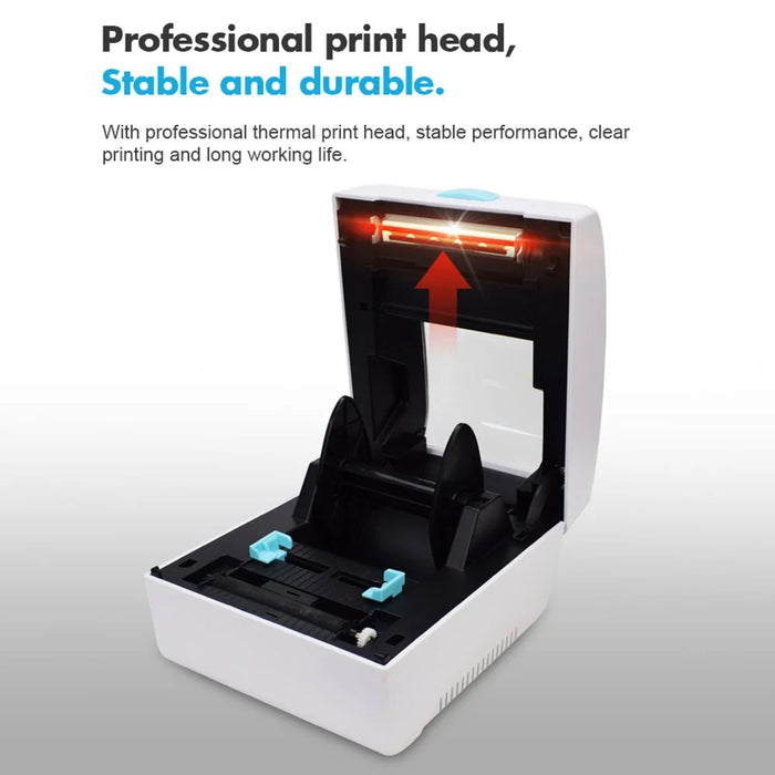 ZJ-8610 80mm Thermal Label Printer USB Bluetooth-compatible Inkless Printer for Retail Small Business - Black  /  US Plug - 6