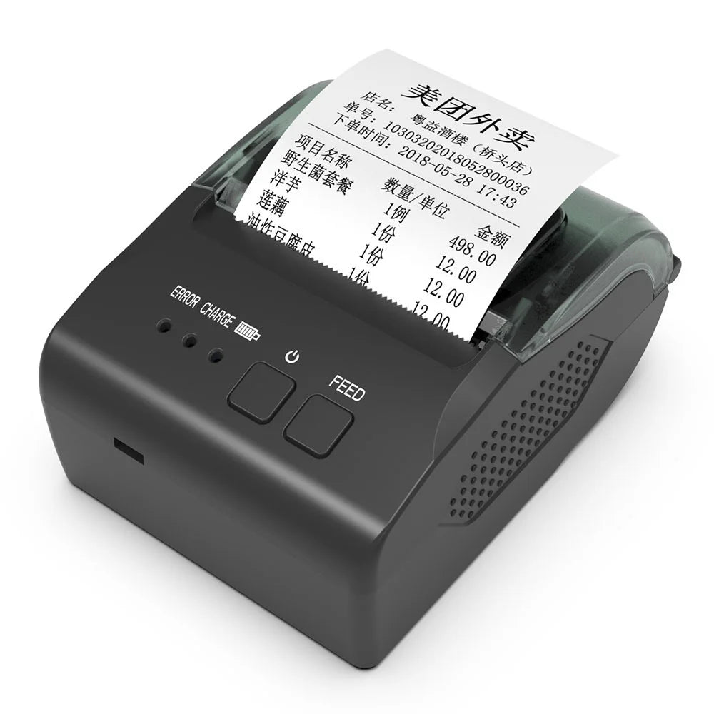 ZJ-5810 58mm Handheld Thermal Receipt Printer USB Bluetooth-compatible Portable Printer - 1