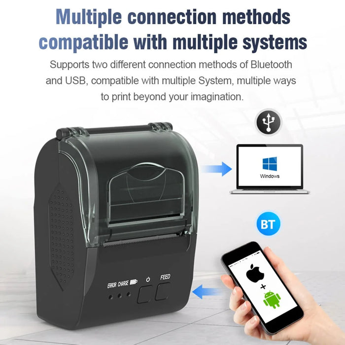 ZJ-5810 58mm Handheld Thermal Receipt Printer USB Bluetooth-compatible Portable Printer - 7
