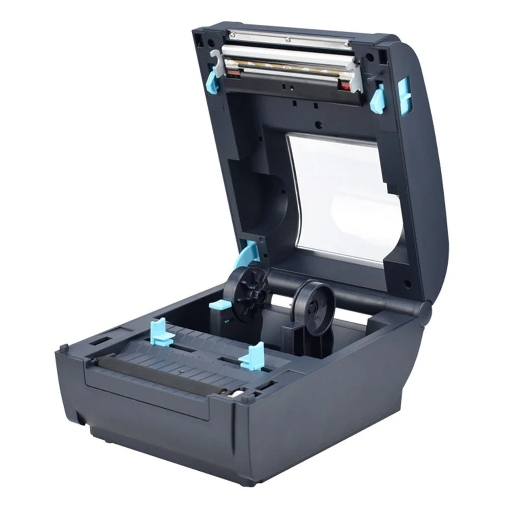 ZJ-9210 110mm Thermal Label Printer Portable Mini Label Printer USB + Bluetooth-compatible Interface - Black  /  US Plug - 2