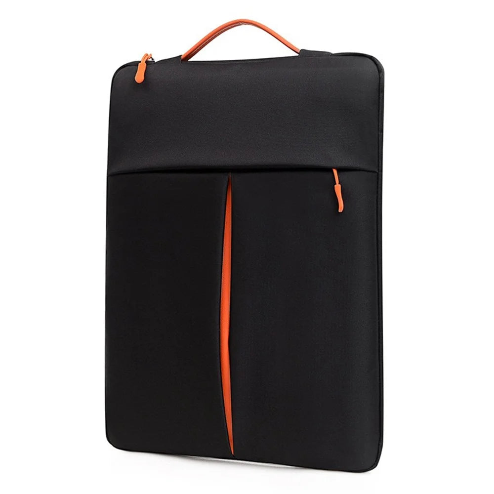 For 11-12 inch Laptop Bag Vertical Water Resistant Nylon Protective Case With Zipper Pocket 31 x 21 x 3CM - Black - 1