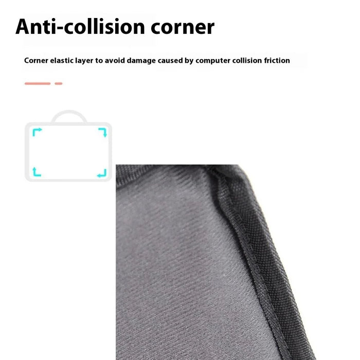 For 11-12 inch Laptop Bag Vertical Water Resistant Nylon Protective Case With Zipper Pocket 31 x 21 x 3CM - Black - 6
