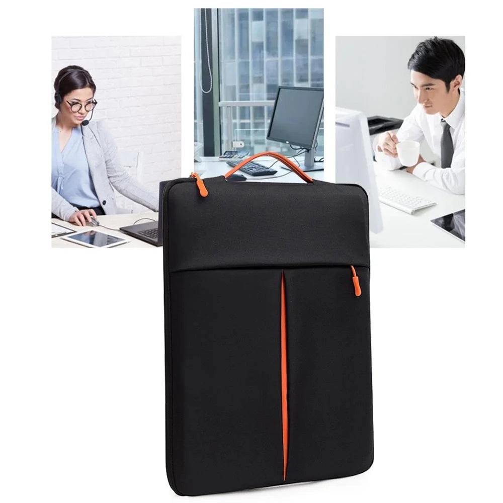 For 15-16 inch Laptop Bag Vertical Water Resistant Nylon Protective Case With Zipper Pocket 38 x 27 x 3CM - Black - 2