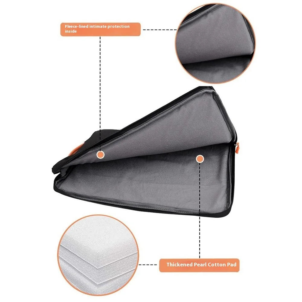 For 15-16 inch Laptop Bag Vertical Water Resistant Nylon Protective Case With Zipper Pocket 38 x 27 x 3CM - Black - 7