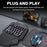 T-WOLF TF950 40 Keys One Hand Gaming Keyboard USB Wired Mouse Combo Set with Mobile Game Converter and Phone Holder - 6
