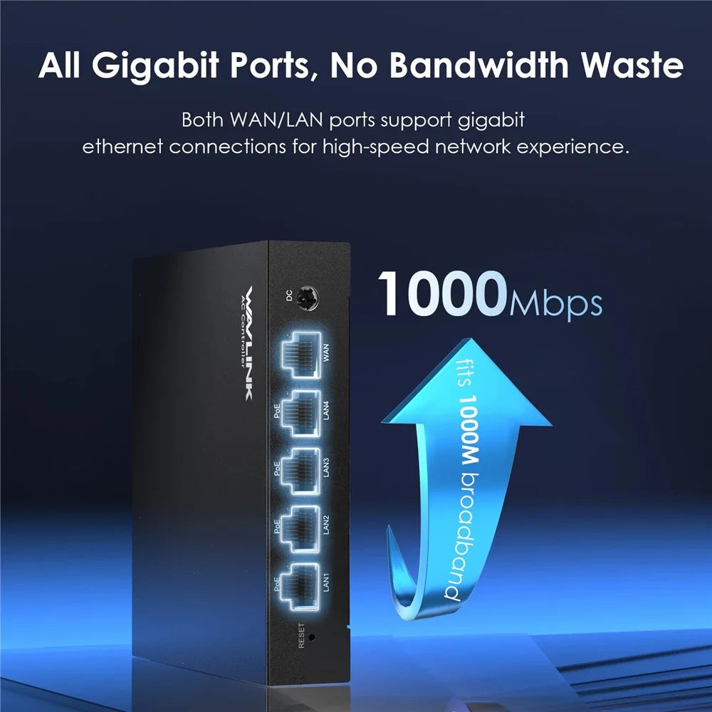WAVLINK WN701AE 5-Port Gigabit Poe Switch IEEE 802.3AF / AT Auto-Discovery Centralized AP Management - AU Plug - 4