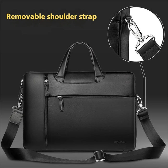 QIALINO For 13 Inch Universal Laptop Bag Genuine Cow Leather Notebook Carrying Case - 2
