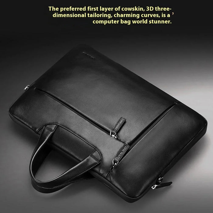 QIALINO For 13 Inch Universal Laptop Bag Genuine Cow Leather Notebook Carrying Case - 6