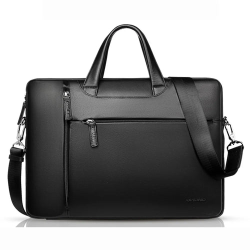 QIALINO For 15 Inch Universal Laptop Sleeve Bag Genuine Cow Leather Notebook Carrying Case - 1