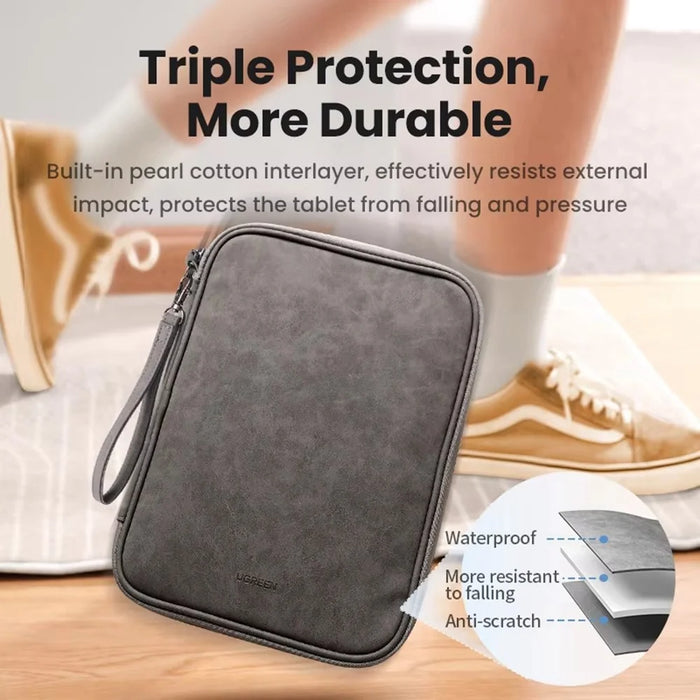 UGREEN 90435 Storage Bag for 11 Inch Laptop Shockproof PU Leather Portable Tablet Sleeve - 4