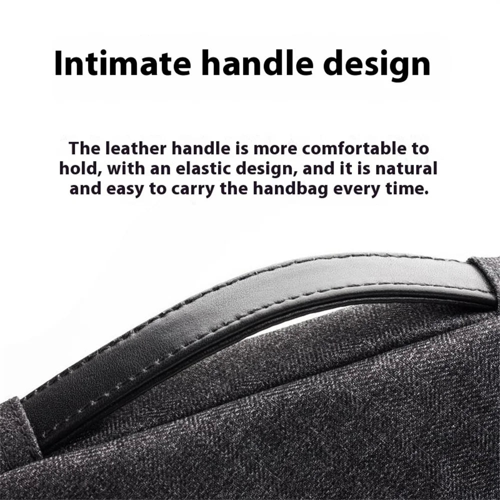 QIALINO For 15 Inch Laptop Sleeve Bag Waterproof Shockproof Carrying Case with Handle Strap - 3
