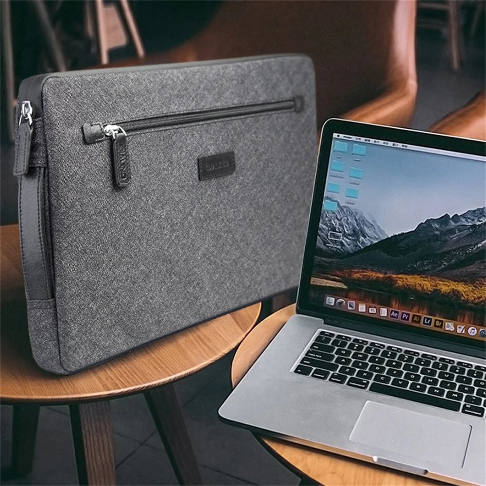 QIALINO For 15 Inch Laptop Sleeve Bag Waterproof Shockproof Carrying Case with Handle Strap - 6