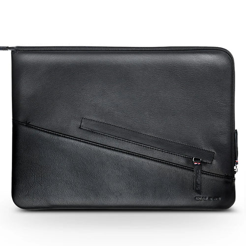 QIALINO Shockproof Case for 13 Inch Laptop Sleeve Bag Ultra Thin Wear Resistant Genuine Cow Leather Pouch - 1