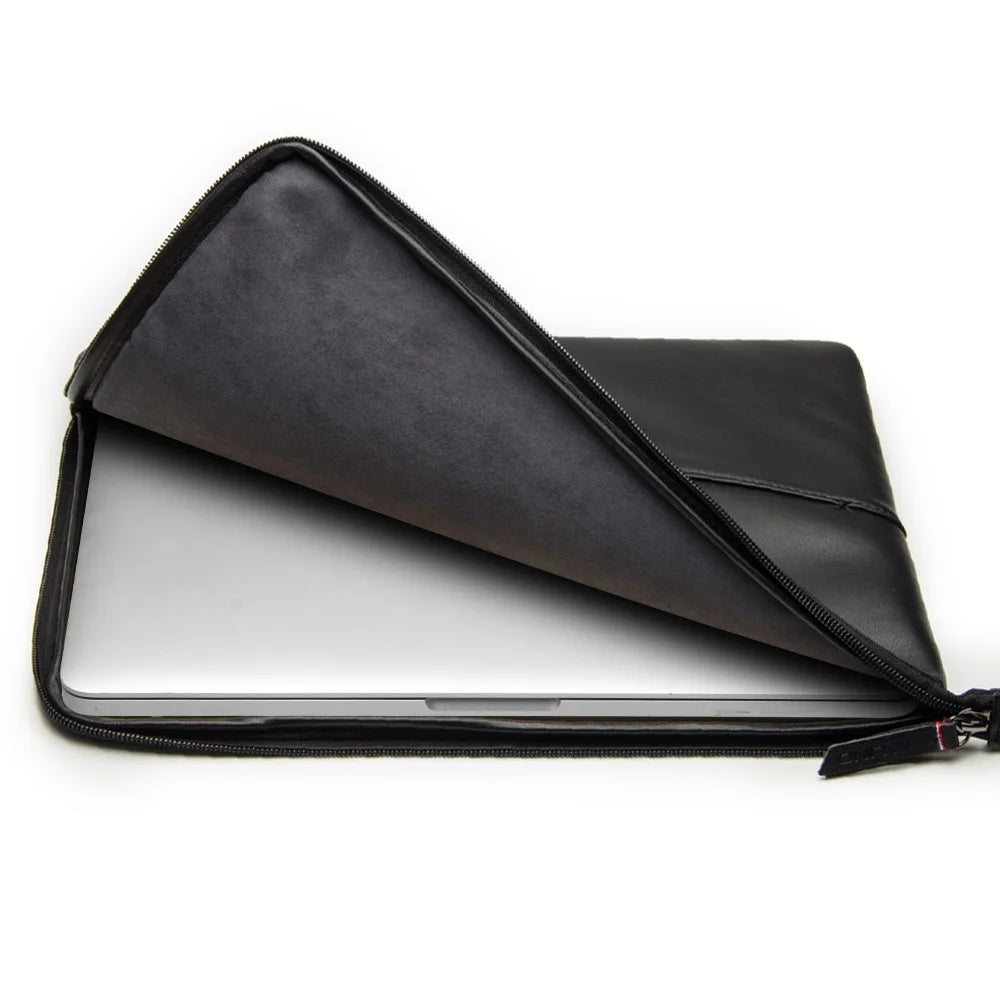 QIALINO Shockproof Case for 13 Inch Laptop Sleeve Bag Ultra Thin Wear Resistant Genuine Cow Leather Pouch - 7