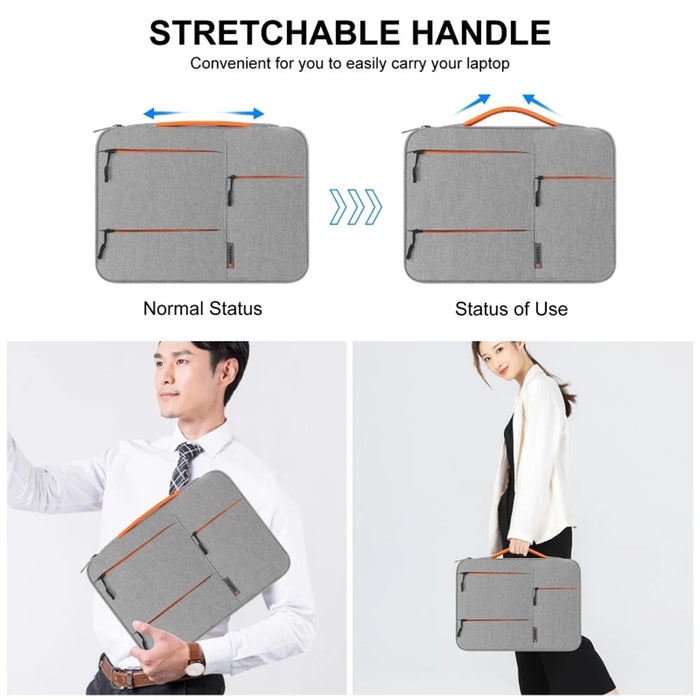 HAWEEL HWL2166 Zipper Briefcase Laptop Bag with Handle for 15inch Notebook Computer - Grey - 5