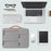 HAWEEL HWL2166 Zipper Briefcase Laptop Bag with Handle for 15inch Notebook Computer - Grey - 6