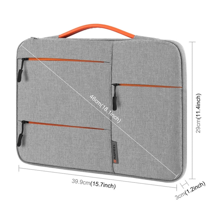 HAWEEL HWL2166 Zipper Briefcase Laptop Bag with Handle for 15inch Notebook Computer - Grey - 7