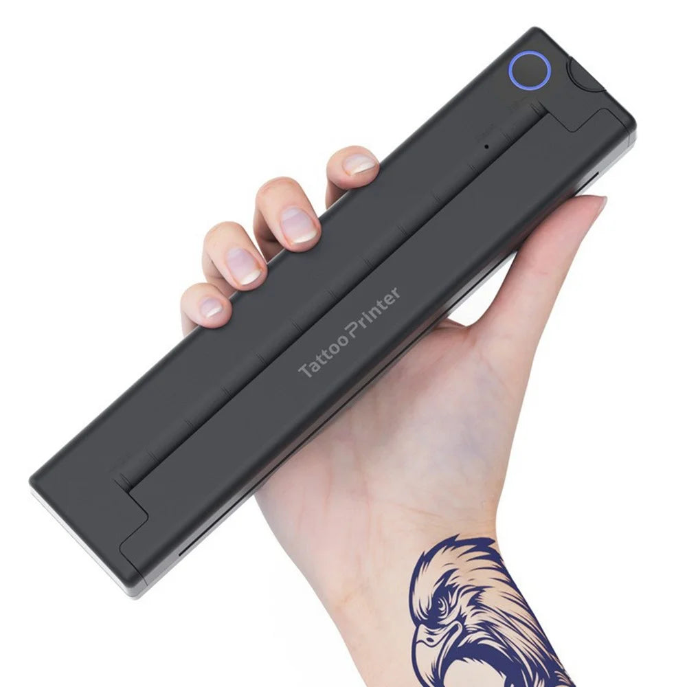 A46 Portable Mini Printer Wireless BT Thermal Tattoo Printer Machine with 10Pcs Paper - 4