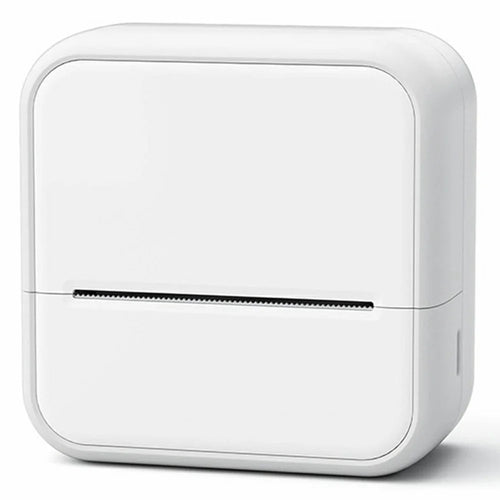 S1 Portable BT Thermal Label Printer for Barcode / Sticker / Tag / Receipt Mini Printer with 5 Rolls Included - White - 1