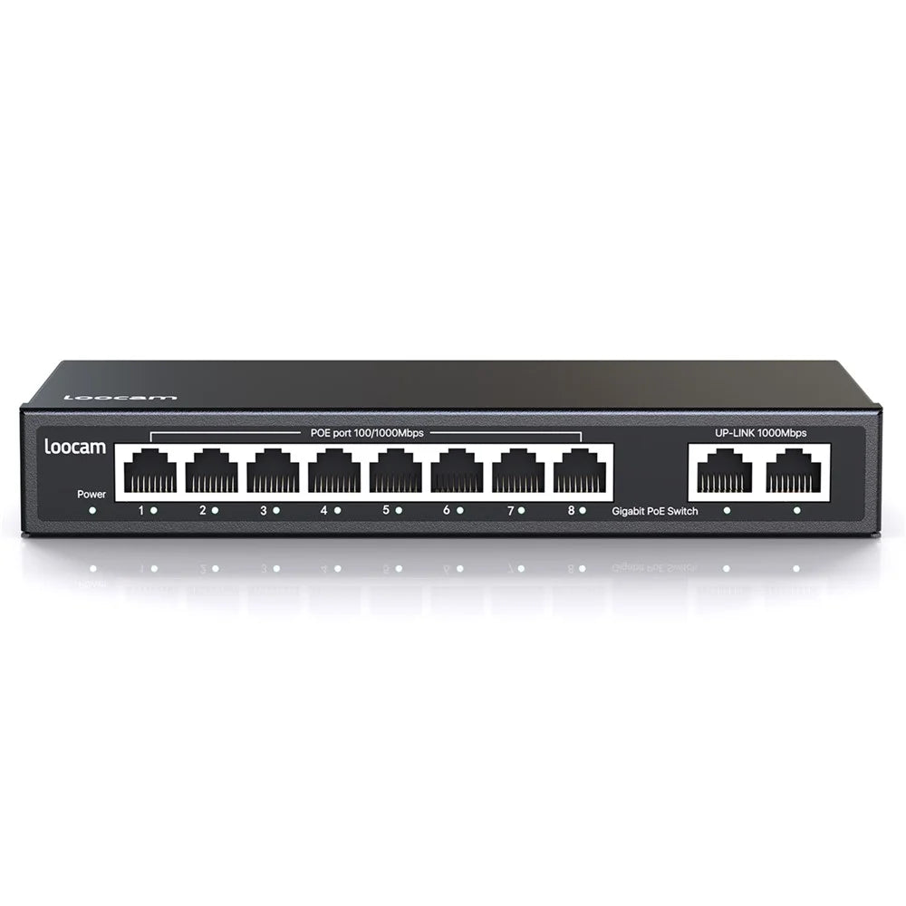 ZOSI 8-Port Gigabit Poe Switch with 2 Gigabit Uplink Ports, 96W Poe Budget, Support IEEE802.3af / at - US Plug - 2