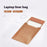 HUASHENG For 13  /  13.3  /  14 Inch Laptop Sleeve Ultra Thin PU Leather Portable Non Magnetic Vertical Notebook Bag - Light Brown - 4